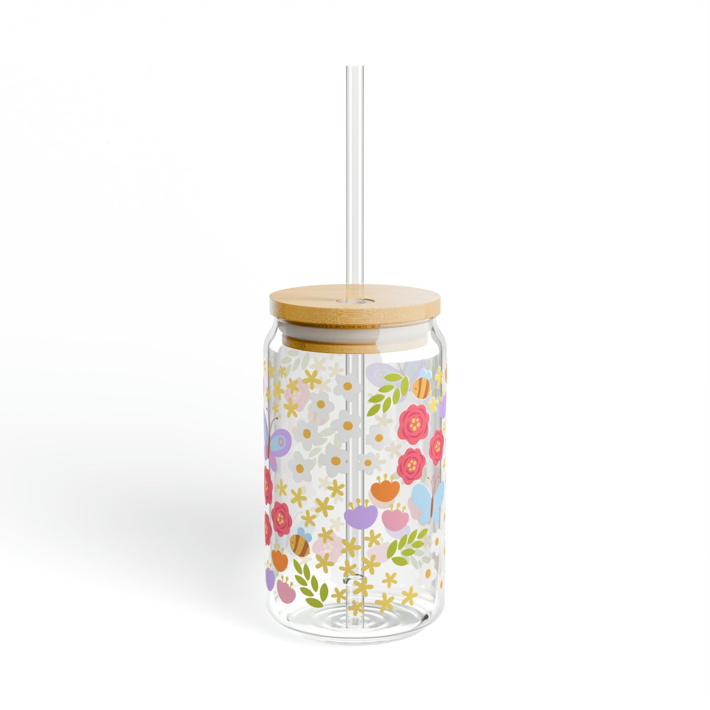 Spring Floral 16oz Glass