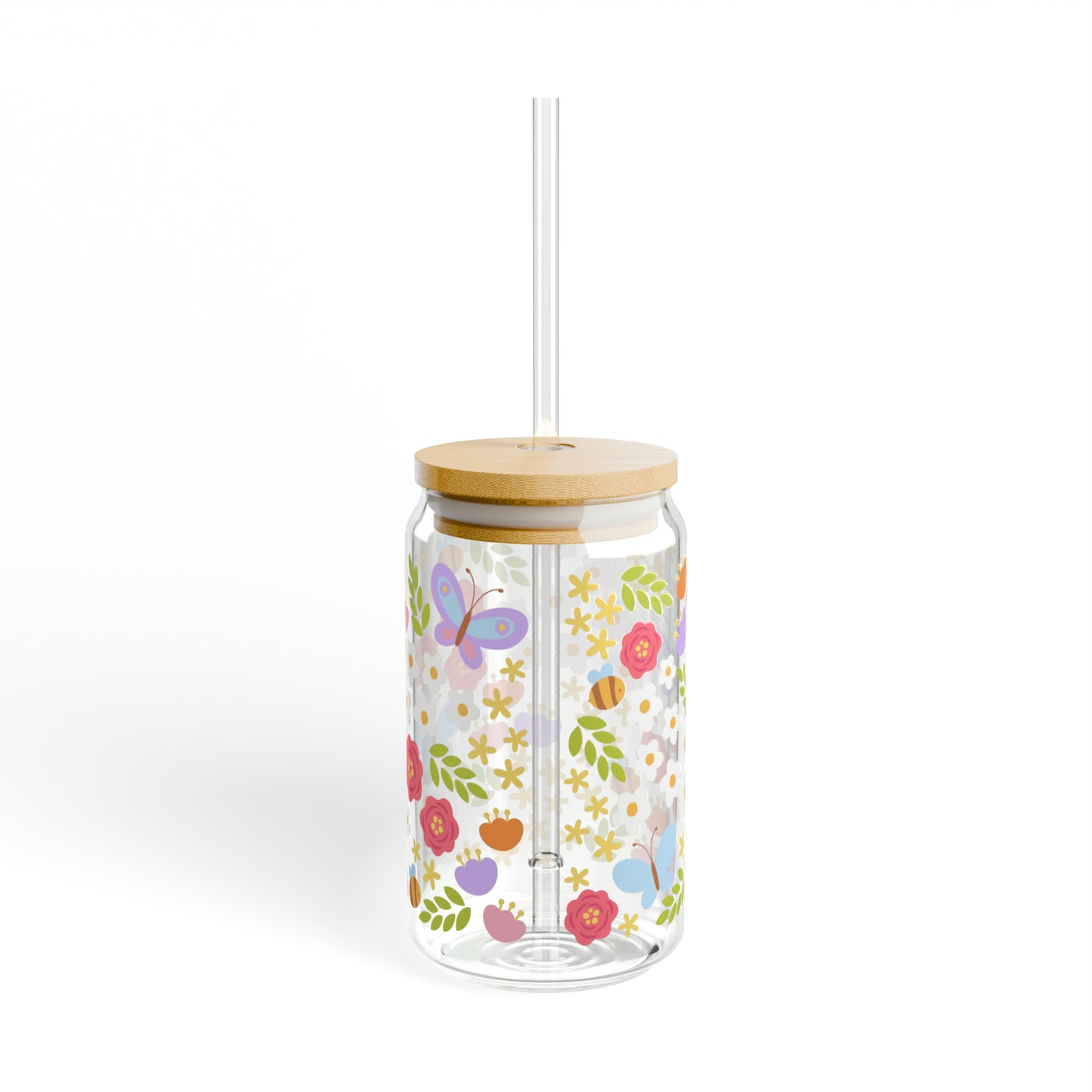 Spring Floral 16oz Glass
