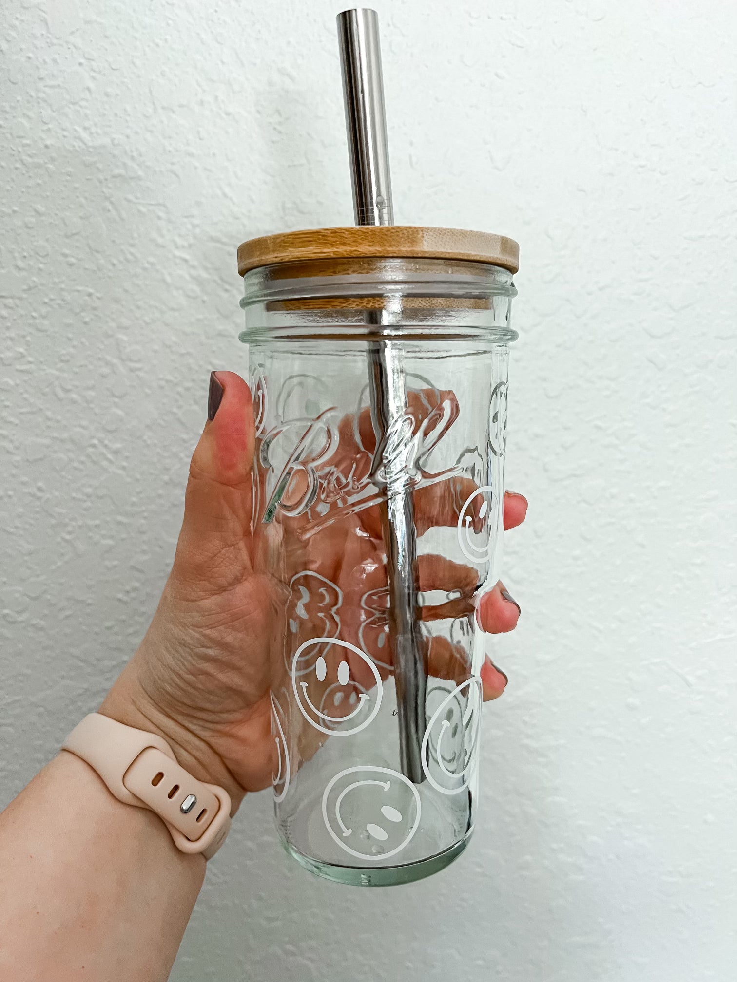 Personalised Smoothie Glass Mason Jar -  Hong Kong