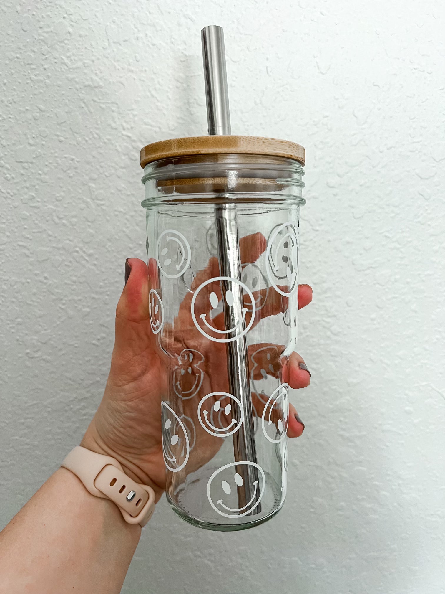 Smiley Face Glass Jar – Kaes Design